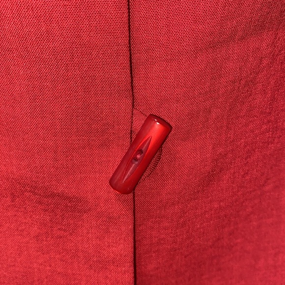 DE TAILLE RED POLYESTER SHIRT JACKET SZ M - Picture 5 of 13